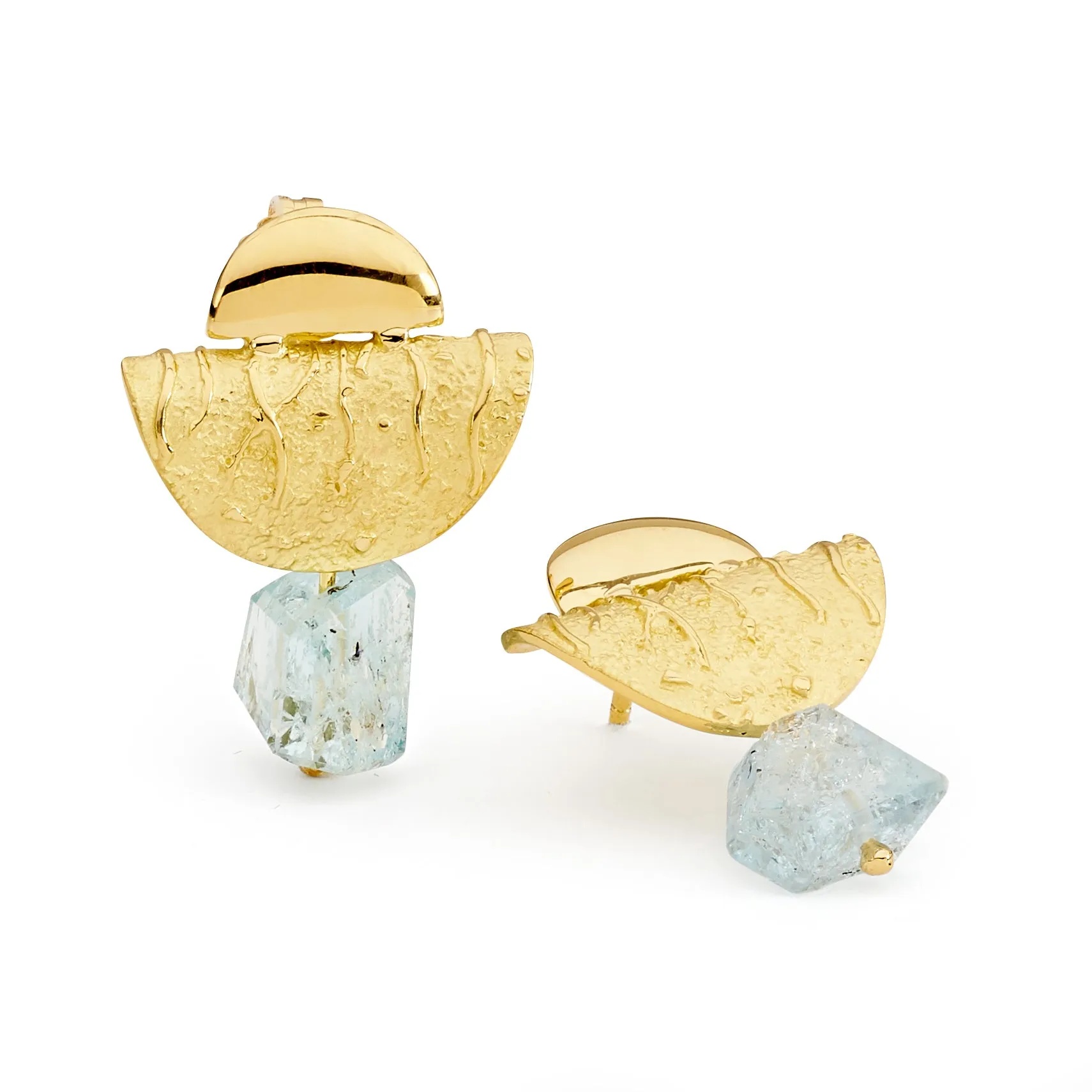 ' Saltation' Aquamarine Earrings