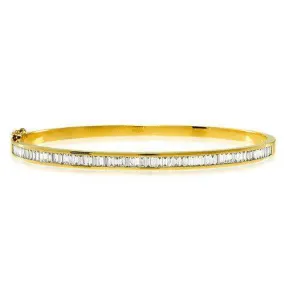 18ct Yellow Gold & Diamonds Bangle - K1013