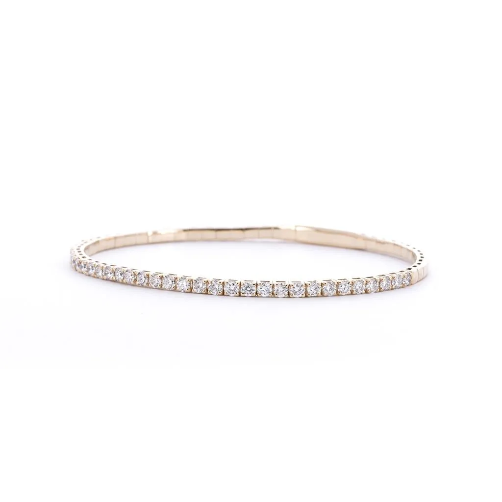 2.0ctw Diamond Flex Bangle -Yellow Gold