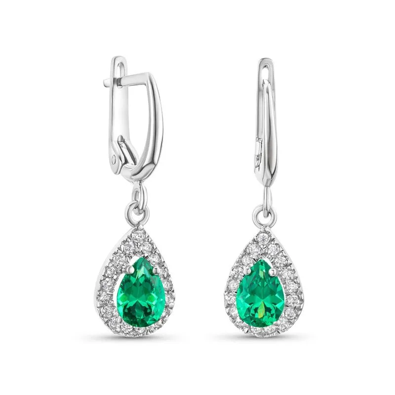 5X7 Tear Drop CZ earrings