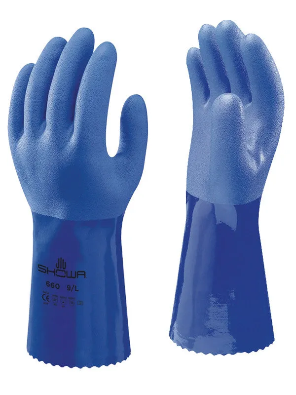 660 Showa Atlas Oil Resistant Gloves Blue