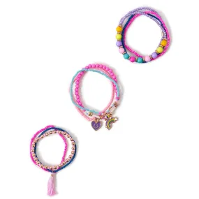 Accessorize London Girl's Rainbow Beaded Bangle Set