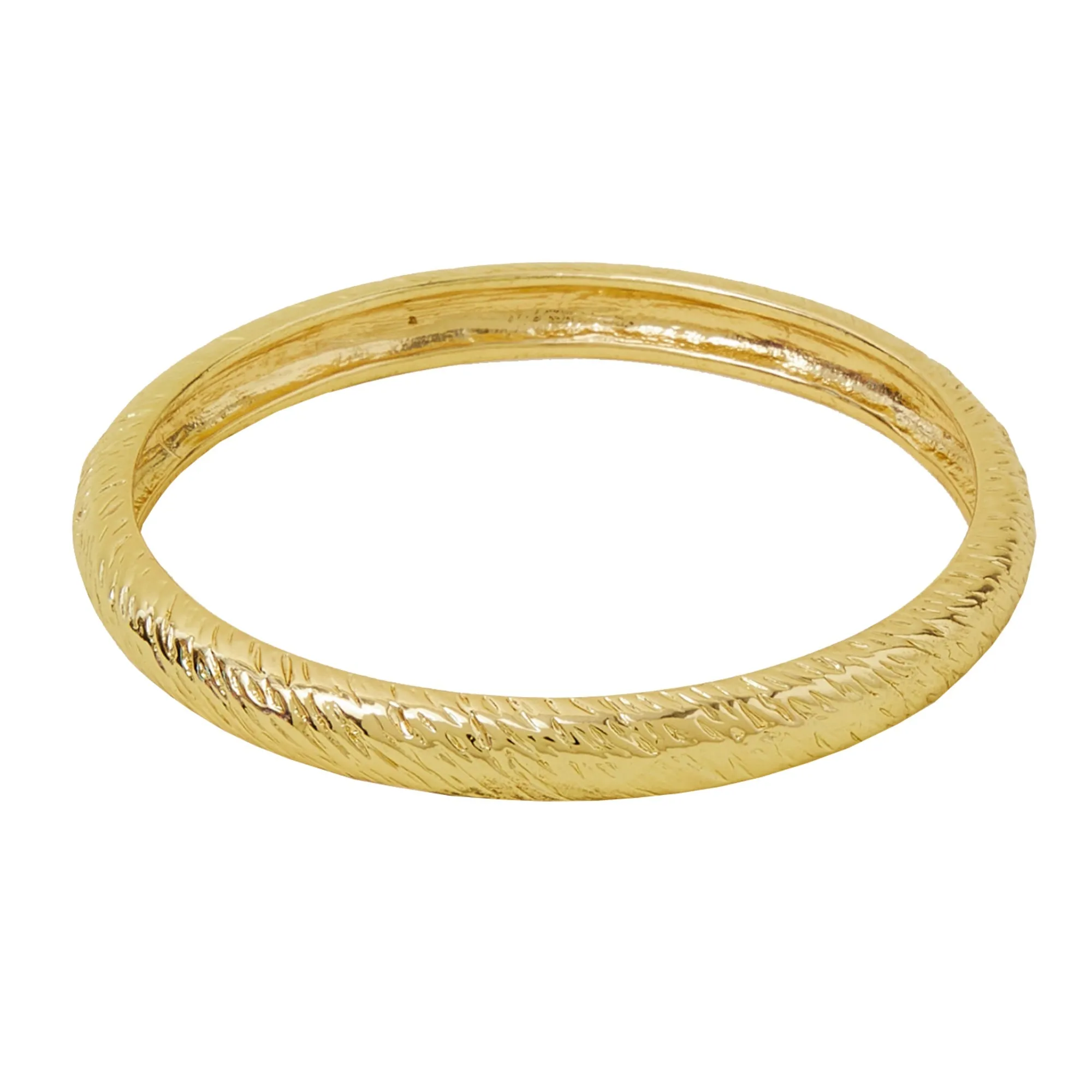 Accessorize London  Women's Gold Textured Bangle