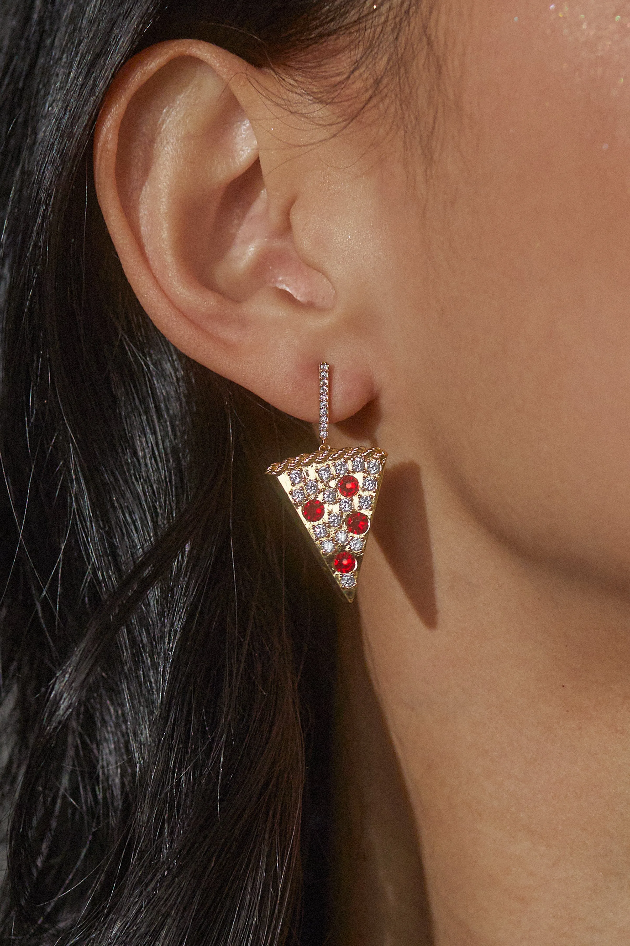 AJOA FOODIE PIZZA DROP EARRINGS