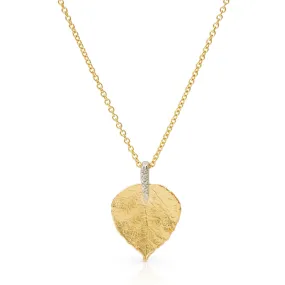 Aspen Leaf Pendant Necklace