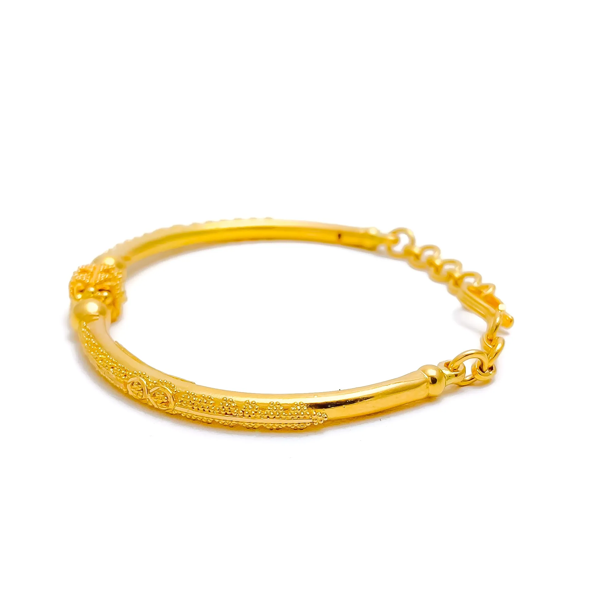 Beautiful Beaded 22k Gold Flexi Bangle Bracelet