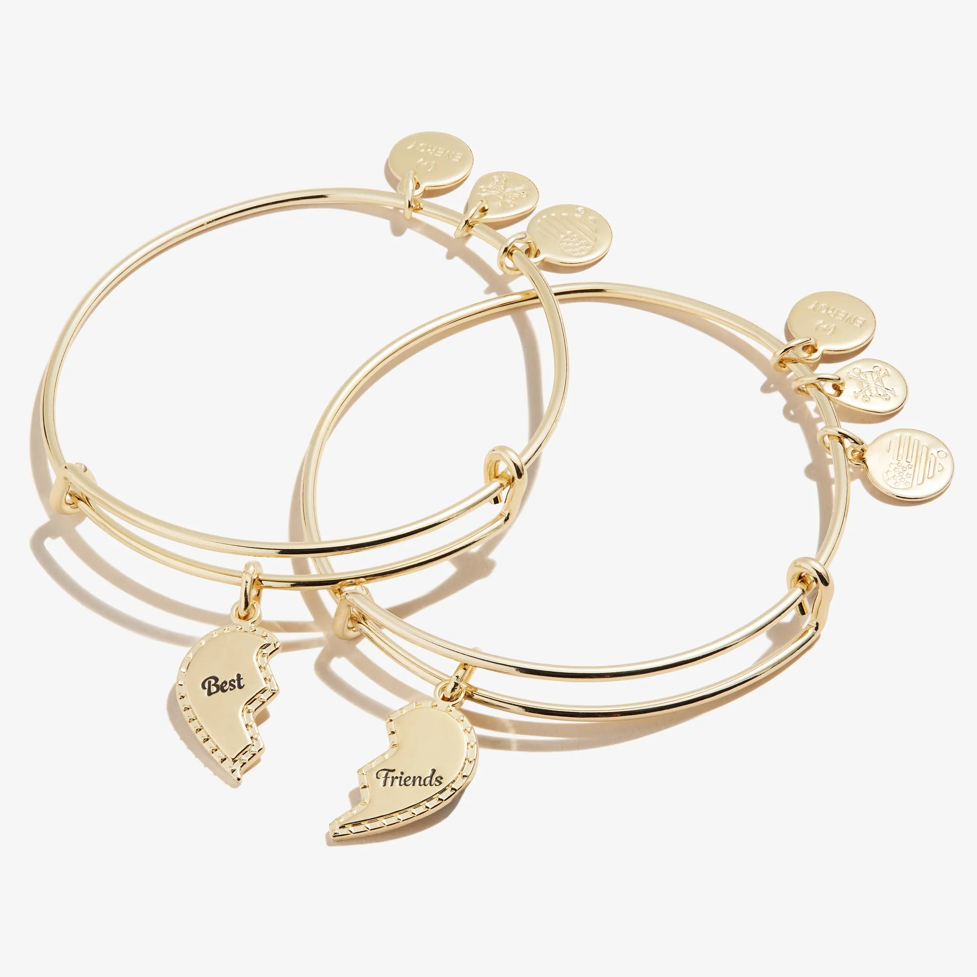 Best Friends Charm Bangle, Set of 2