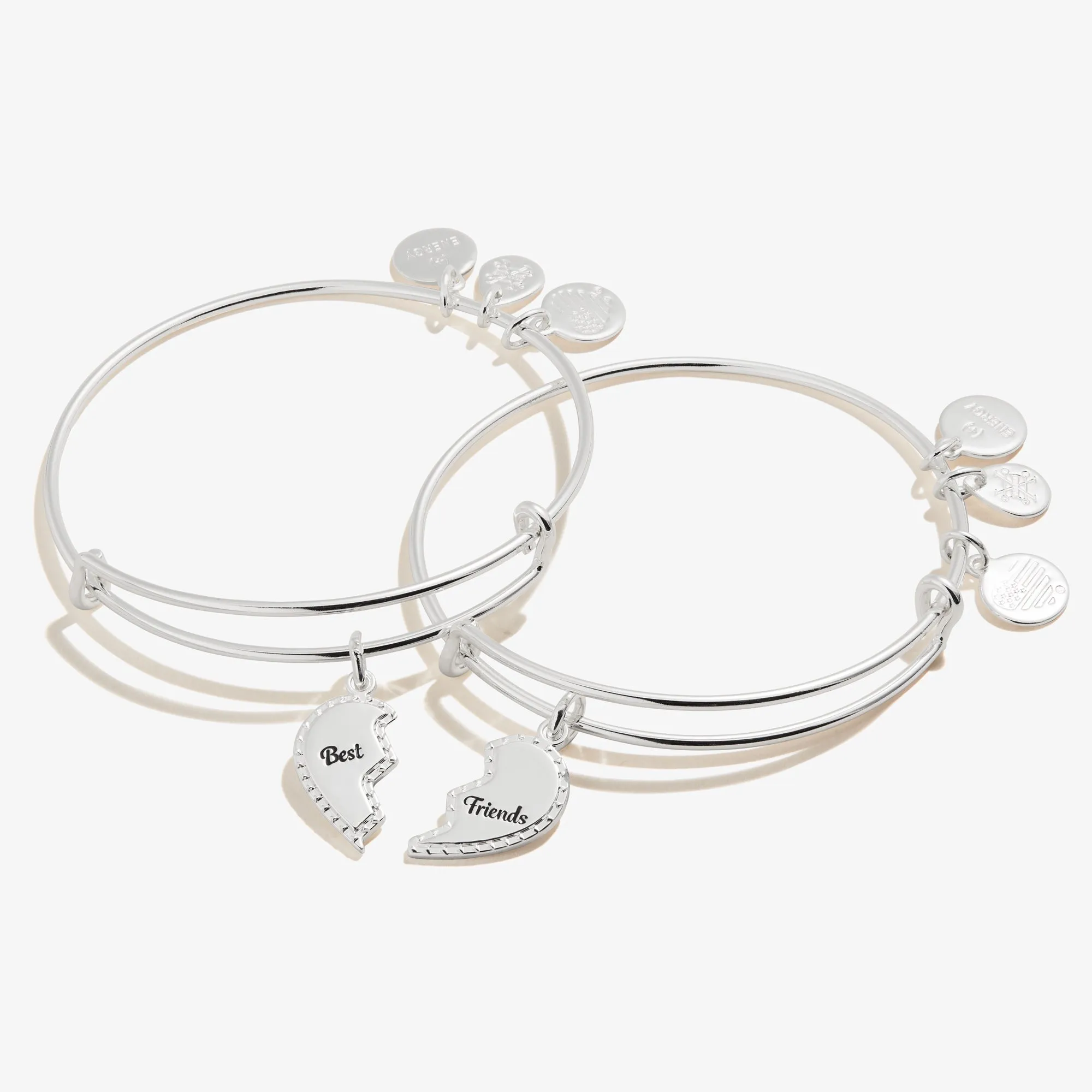 Best Friends Charm Bangle, Set of 2