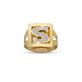 Better Jewelry Initial 10K Gold Ring