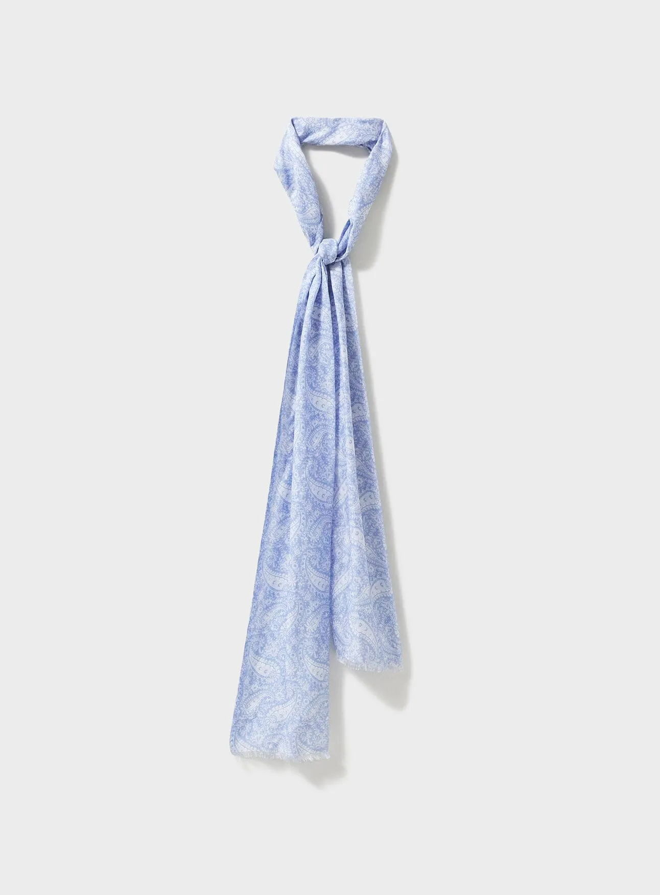 Biodegradable Italian Tencel Sky Paisley Neck Scarf