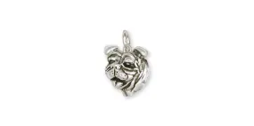 Bulldog Charm Jewelry Sterling Silver Handmade Dog Charm CH3-C