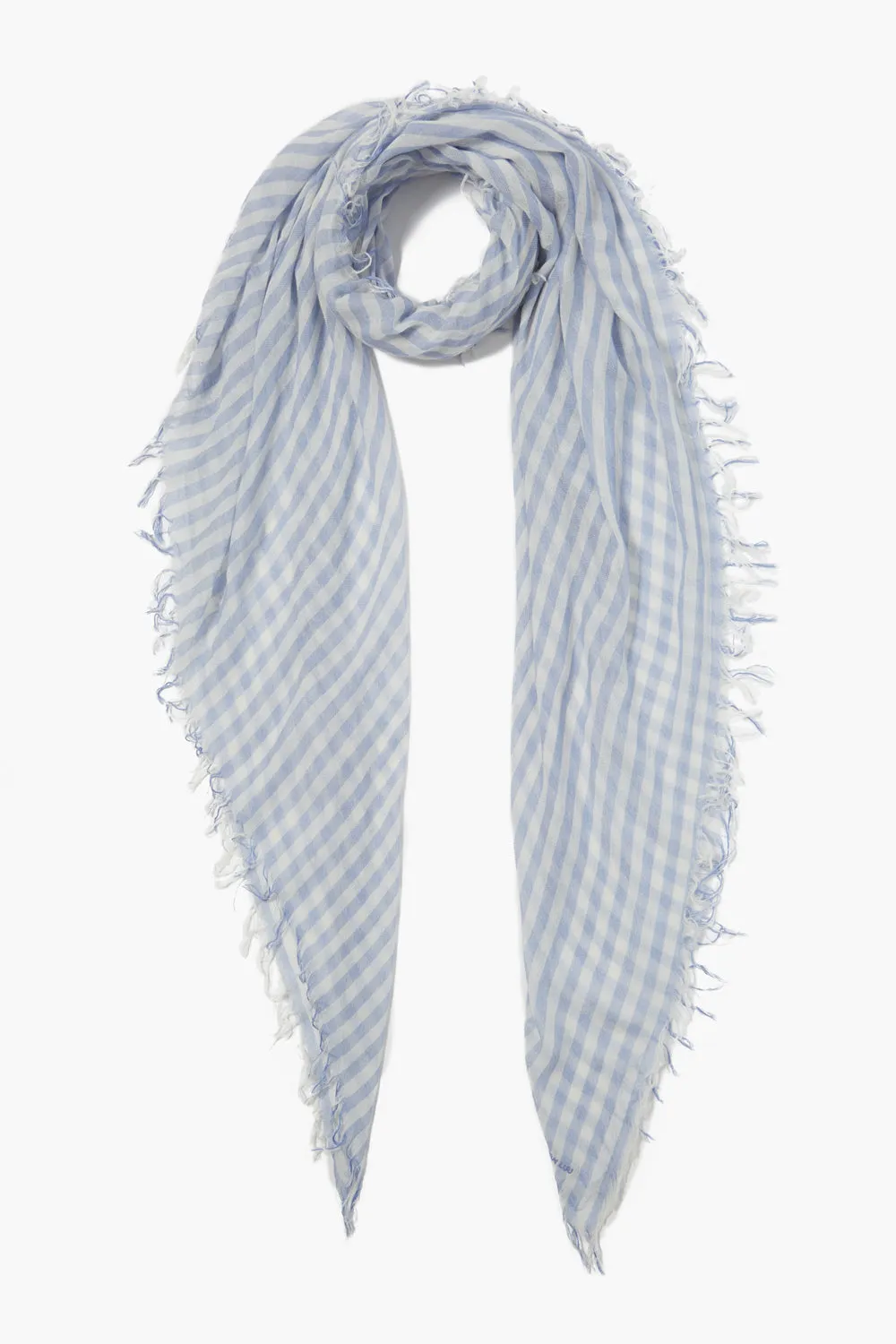 Cashmere and Silk Scarf Wedgewood Linea