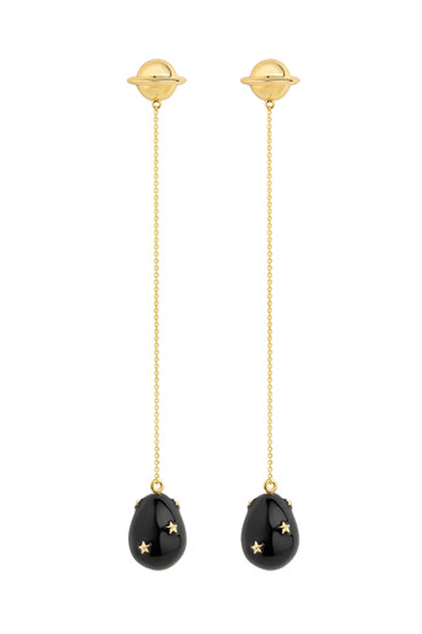 Chain Enamel Drop Earrings