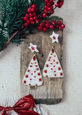 Christmas beaded earrings