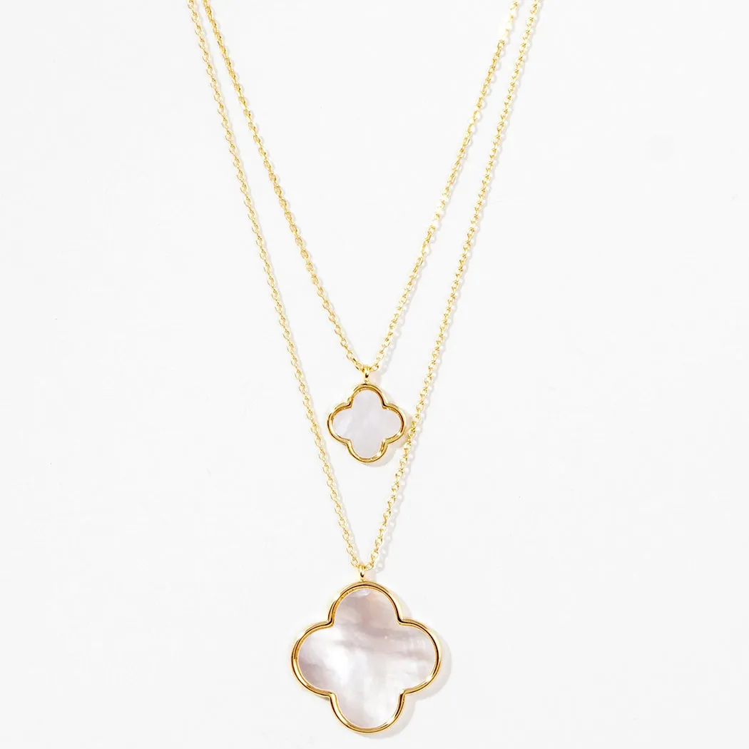 Clover Double Pendant Necklace