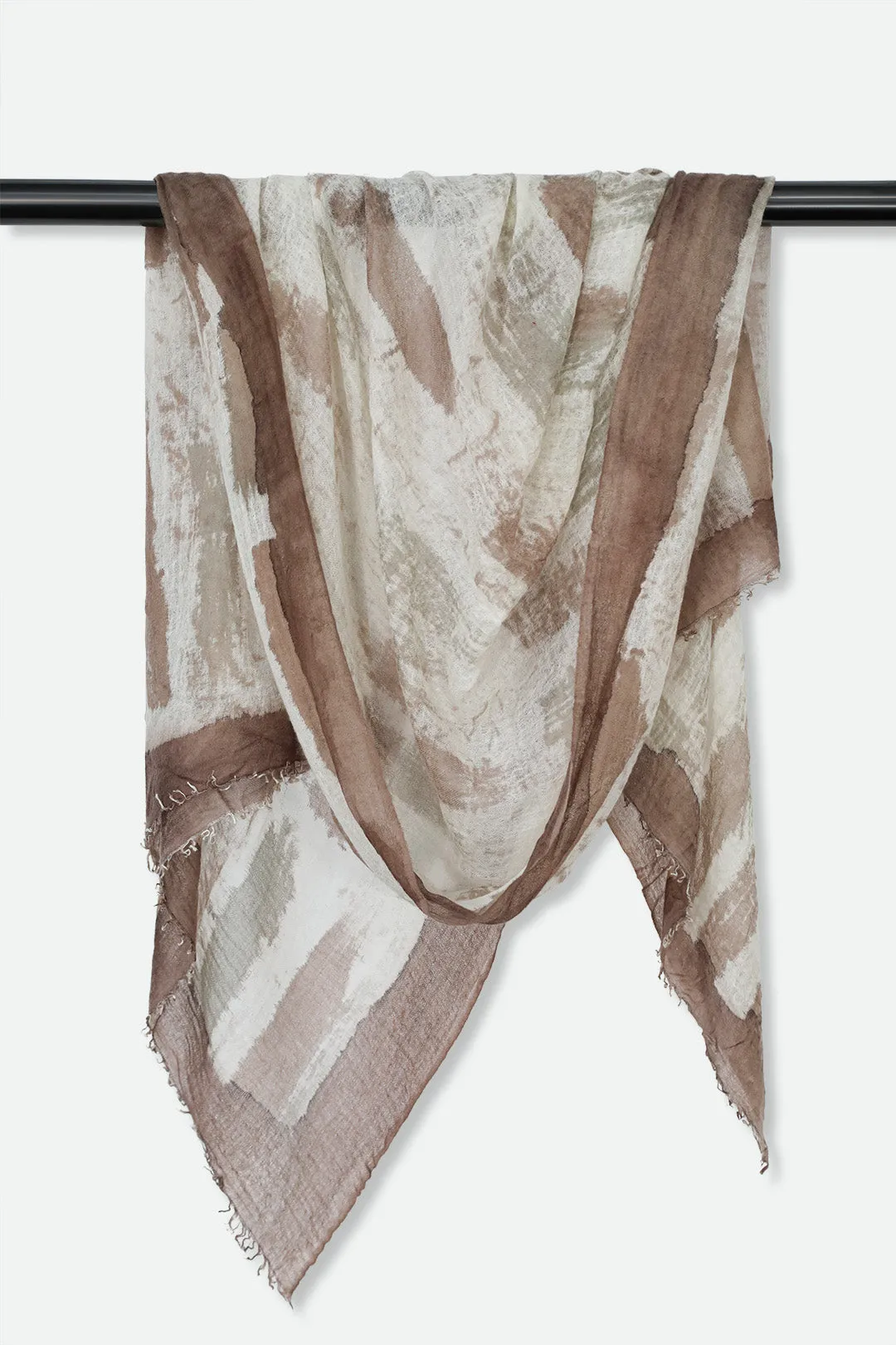 COCOA QUARTZ SCARF IN HAND DYED CASHMERE