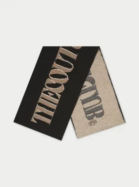 Copyright Logo Wool Scarf - Black