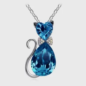 Crystal Cat Necklace