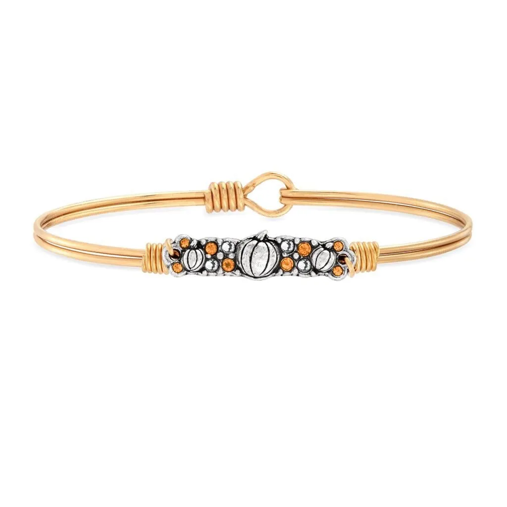 Crystal Pumpkin Medley Bangle Bracelet