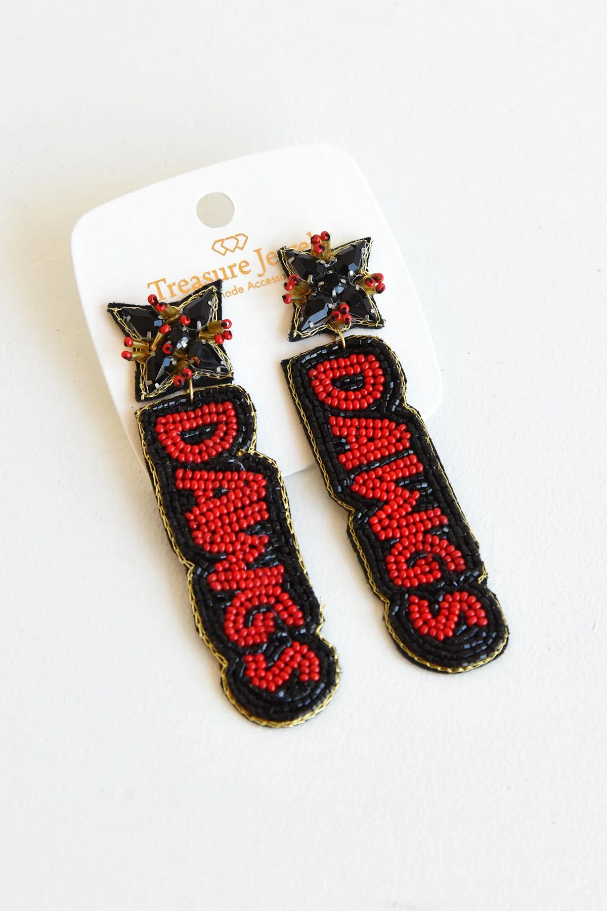 DAWGS BEADED EARRINGS