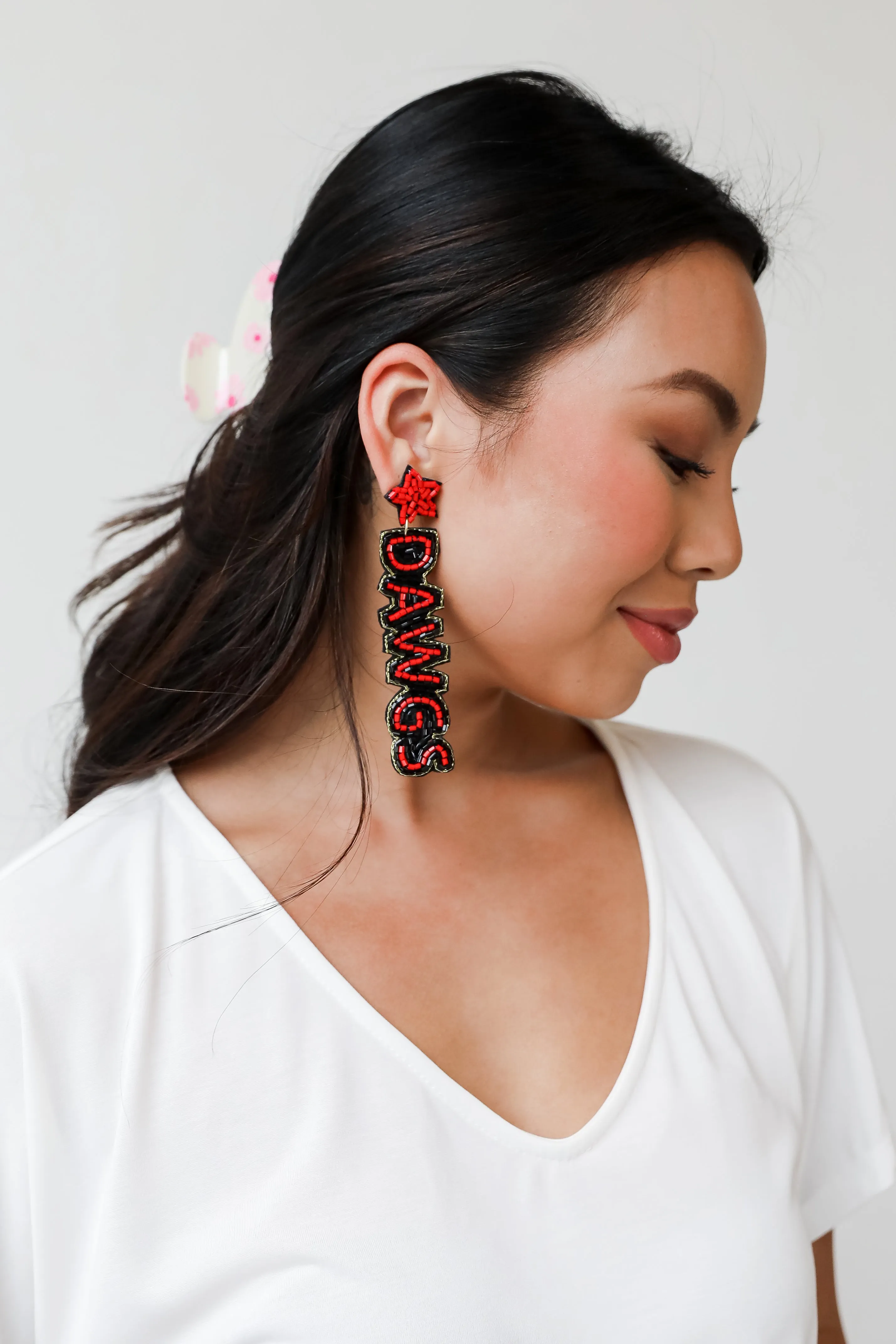 Dawgs Beaded Star Drop Earrings