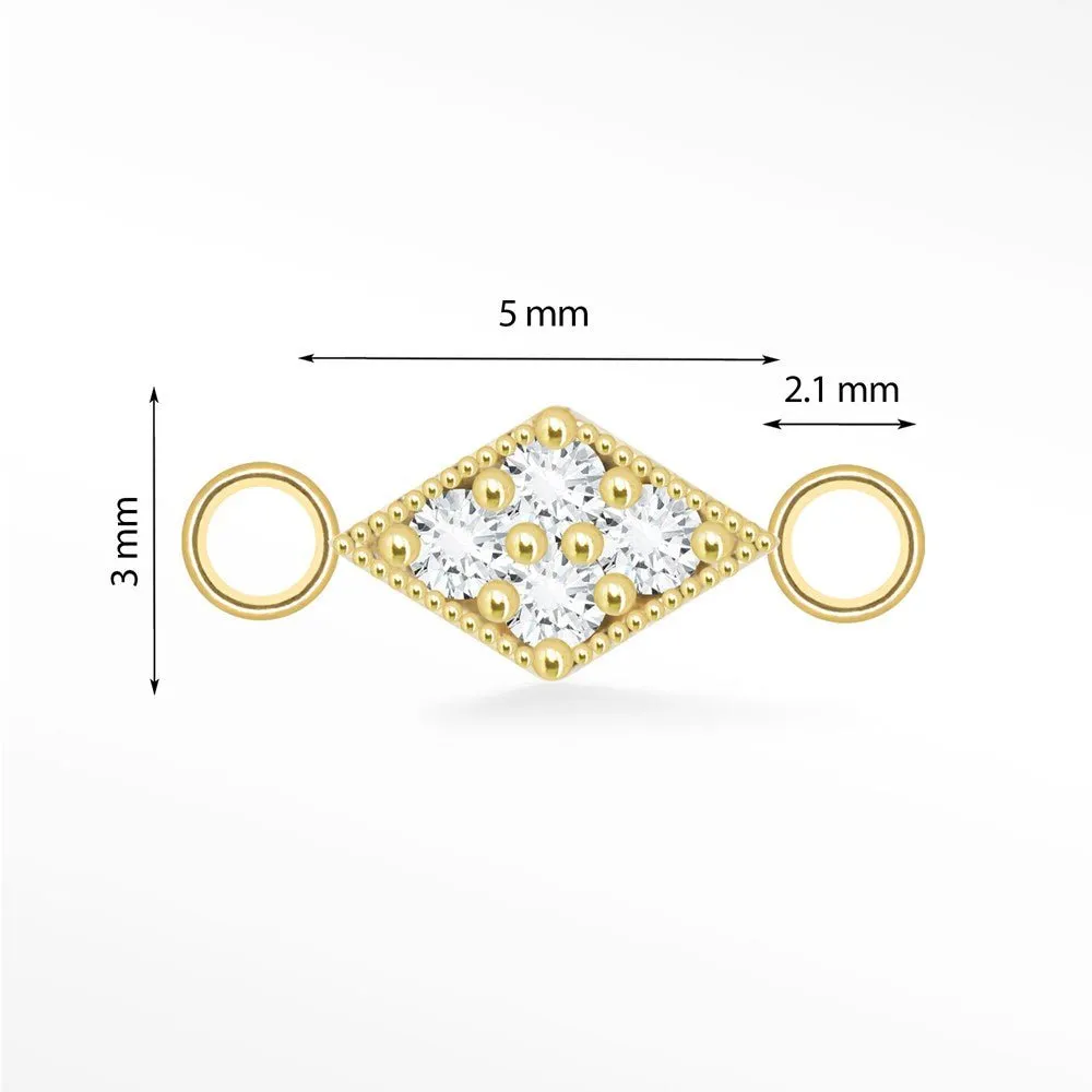 Diamond Connectors 14K Yellow for Permanent Jewelry