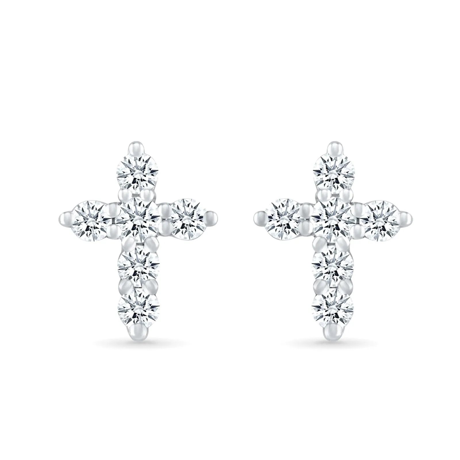 Diamond Cross Earrings