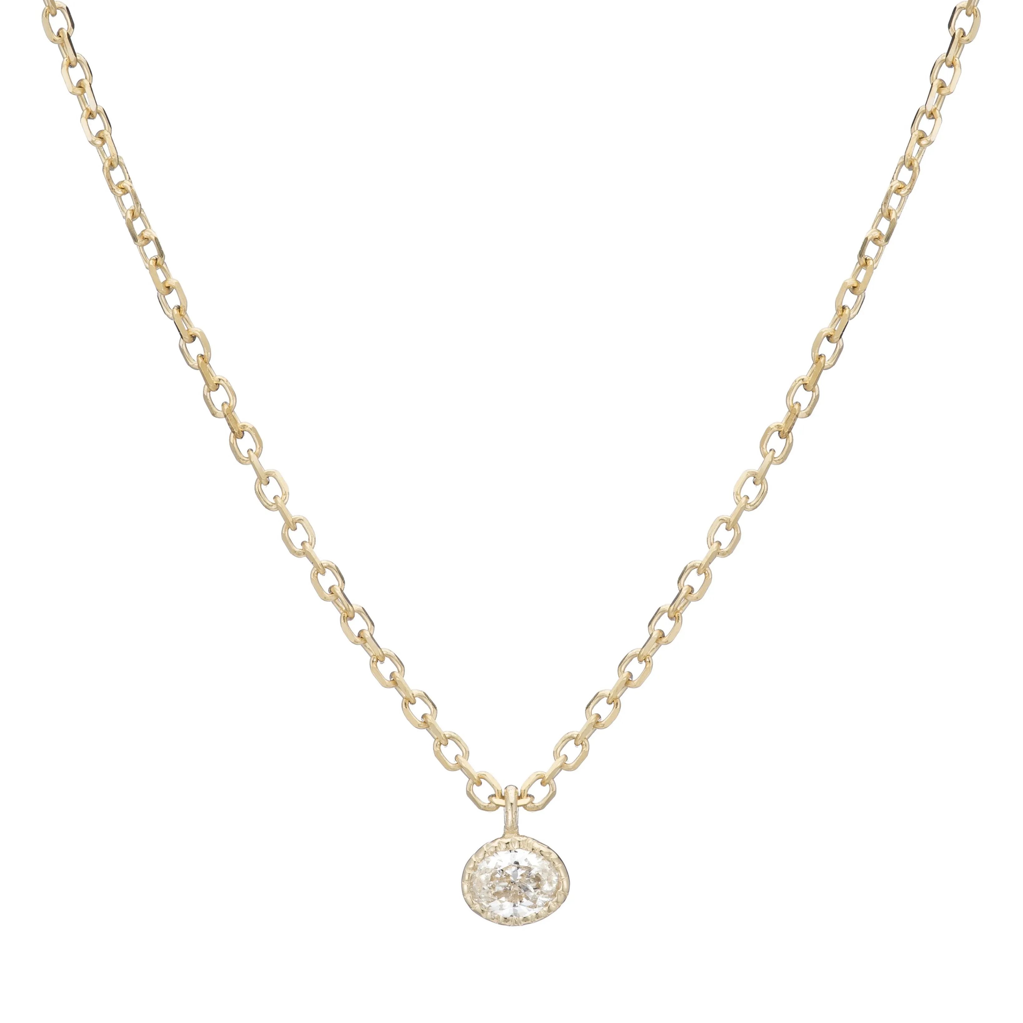 Diamond Disc Necklace