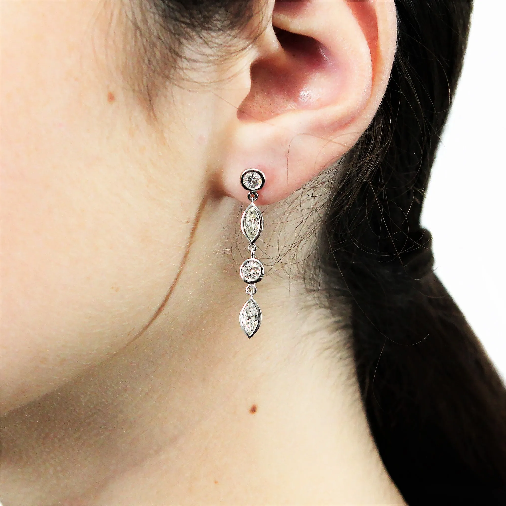 Diamond Drop Earrings