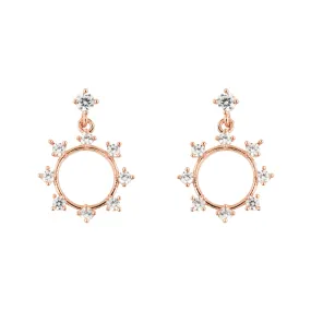 Drop Earring Diamante Studded Ring