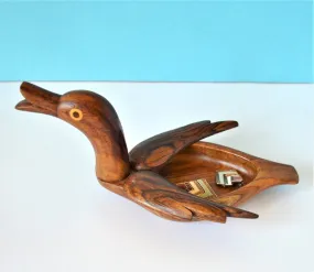 Duck jewelry Dish, Hand-carved box