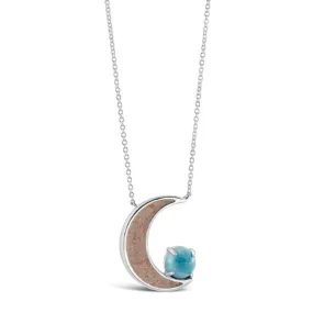 Dune Jewelry Blue Moon Stationary Necklace - Larimar & Sand