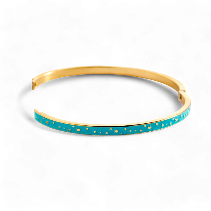 Enamel Bangle Bracelet