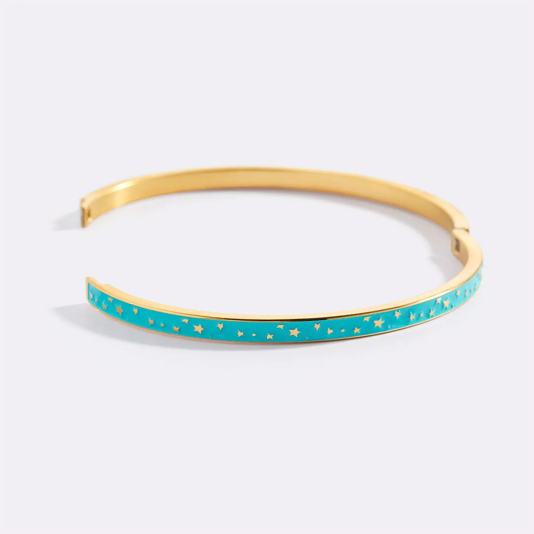 Enamel Bangle Bracelet