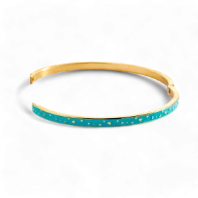 Enamel Bangle Bracelet