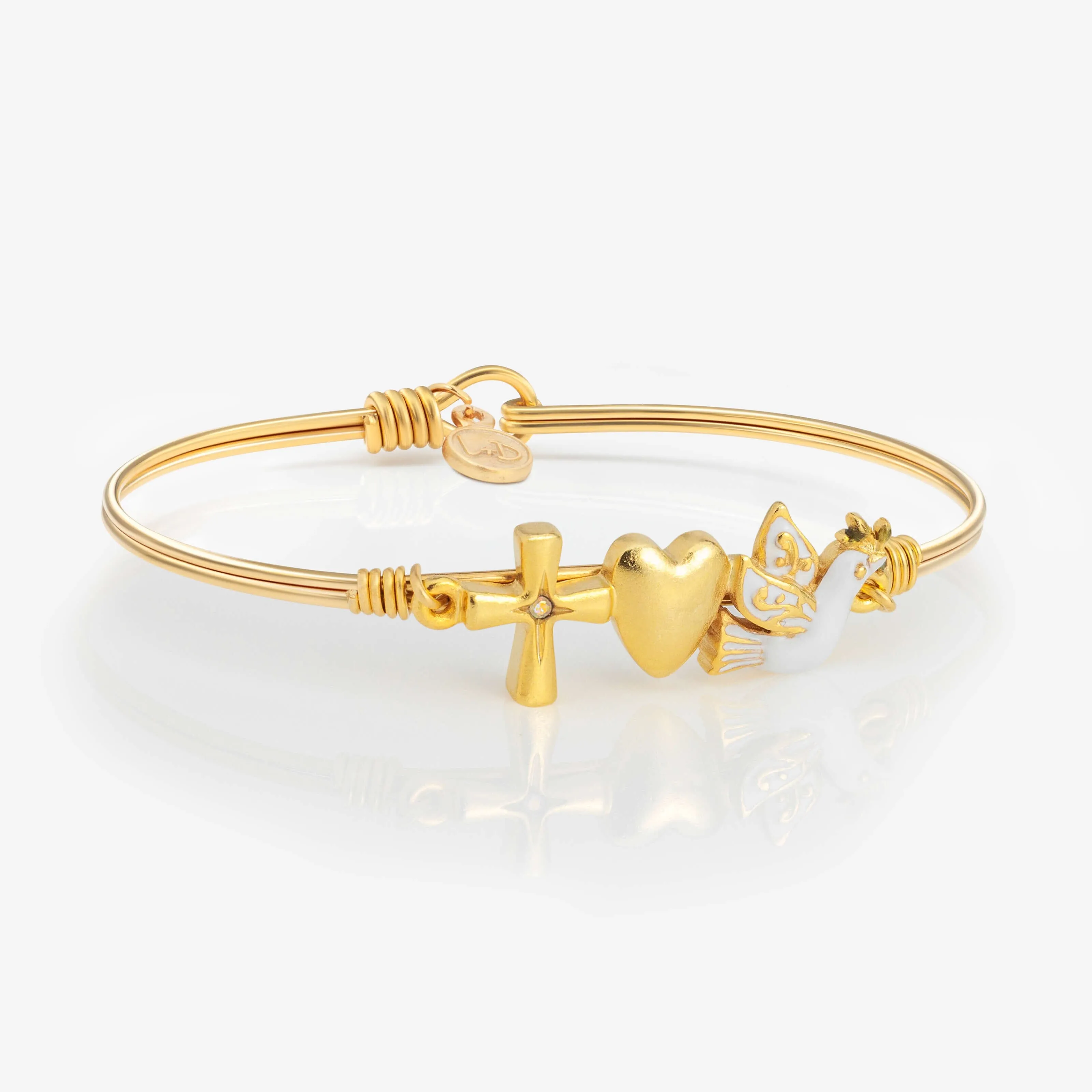 Faith, Love, & Peace Bangle Bracelet