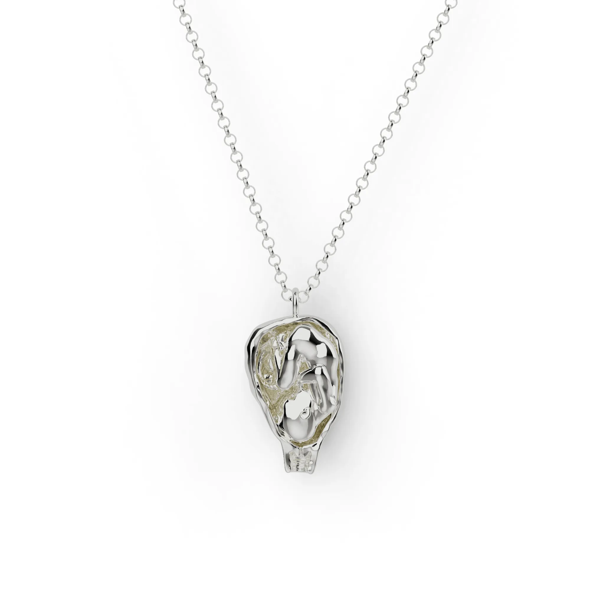 fetus necklace | silver