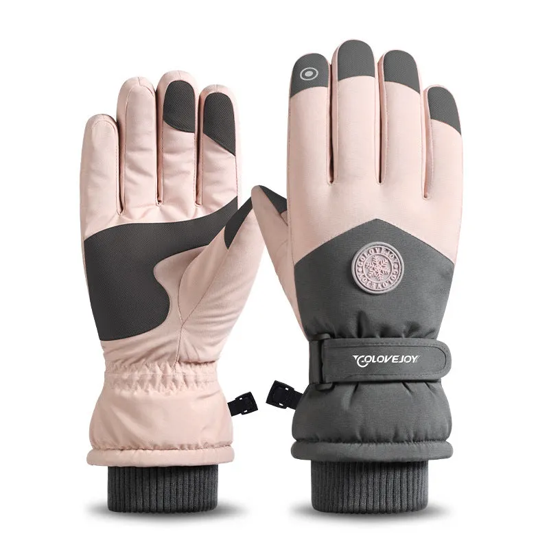 Fleece Cold And Windproof Electric Vehicle Gloves