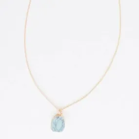 Gold Turquoise Pendant Necklace