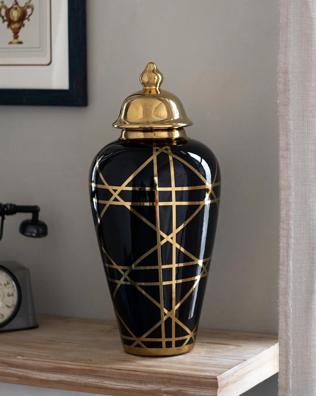 'Golden Stroke' Temple Jar - Small