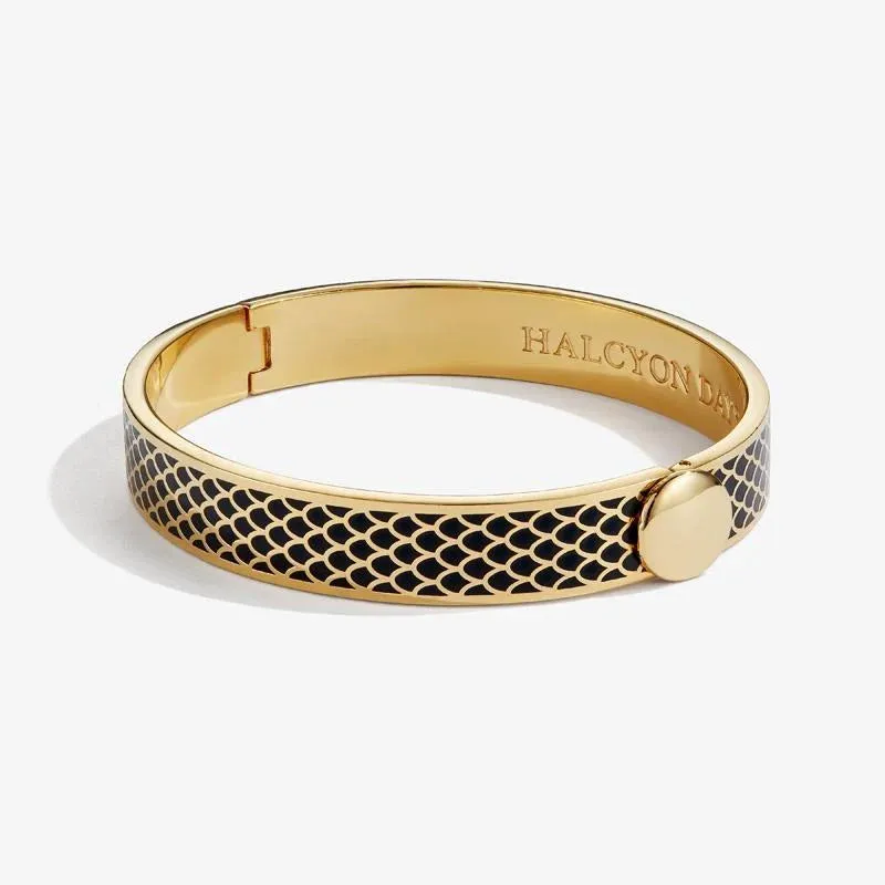 Halcyon - 1cm  Salamander Hinged Bangle - (four colors)