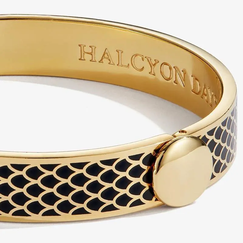 Halcyon - 1cm  Salamander Hinged Bangle - (four colors)