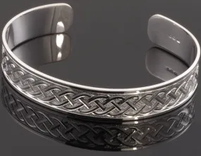 Handmade Sterling Silver Celtic Engraved Cuff Bangle