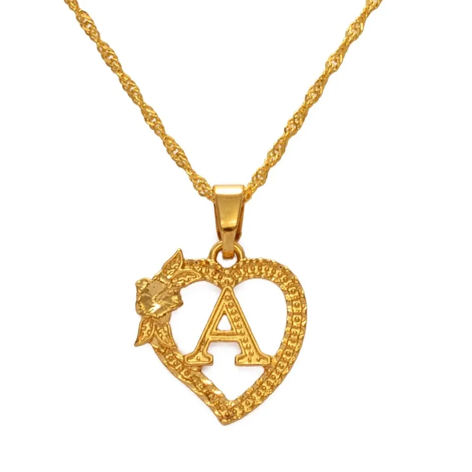 Heart Initial Necklace