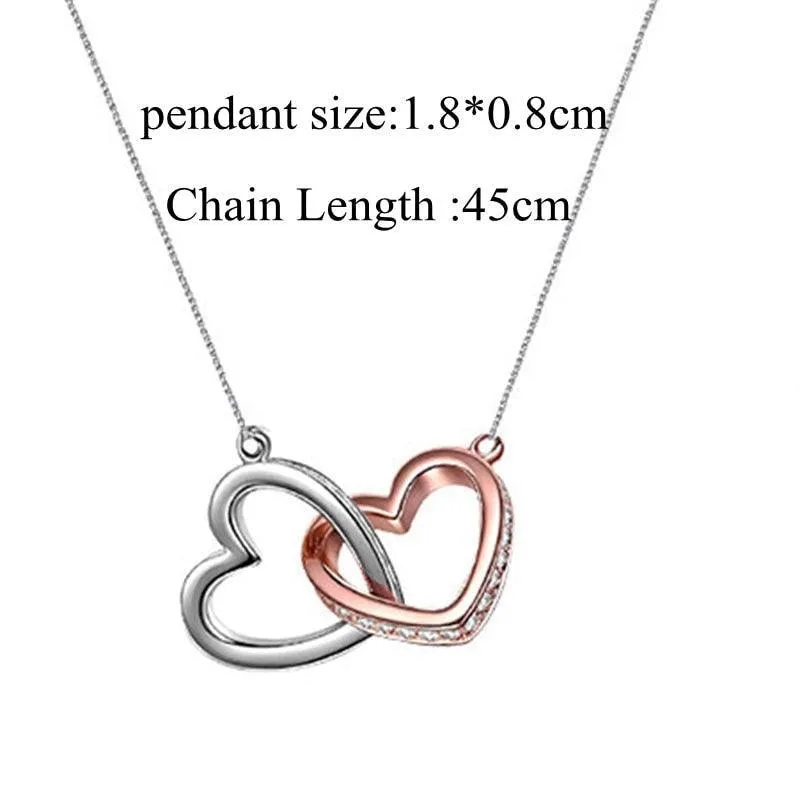 Infinity Hearts Pendant Necklace