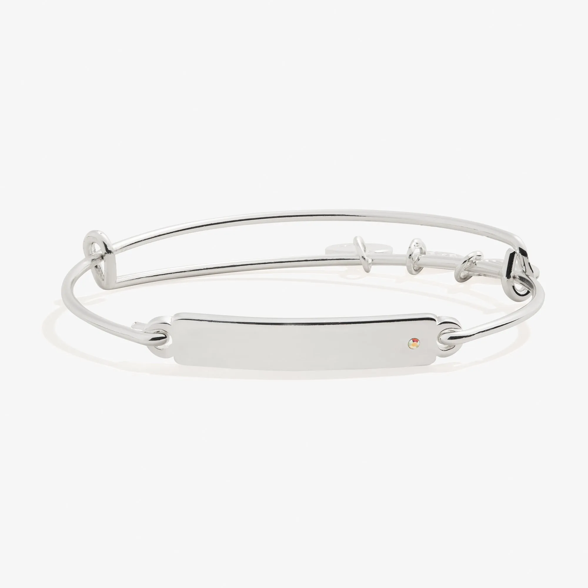 Inline Bar Bangle with Crystal Accent