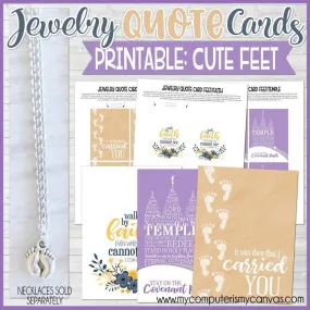 Jewelry QUOTE Cards {FEET} PRINTABLE