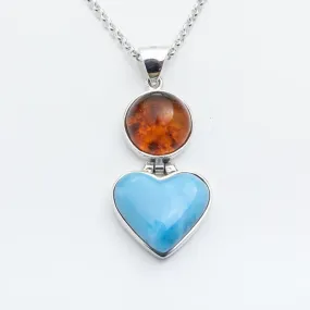 Larimar Amber Pendant Veronica