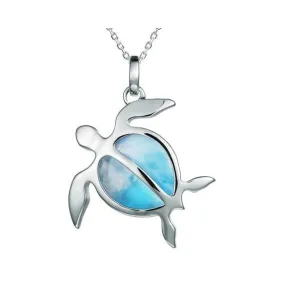 Larimar Lanai Honu Pendant