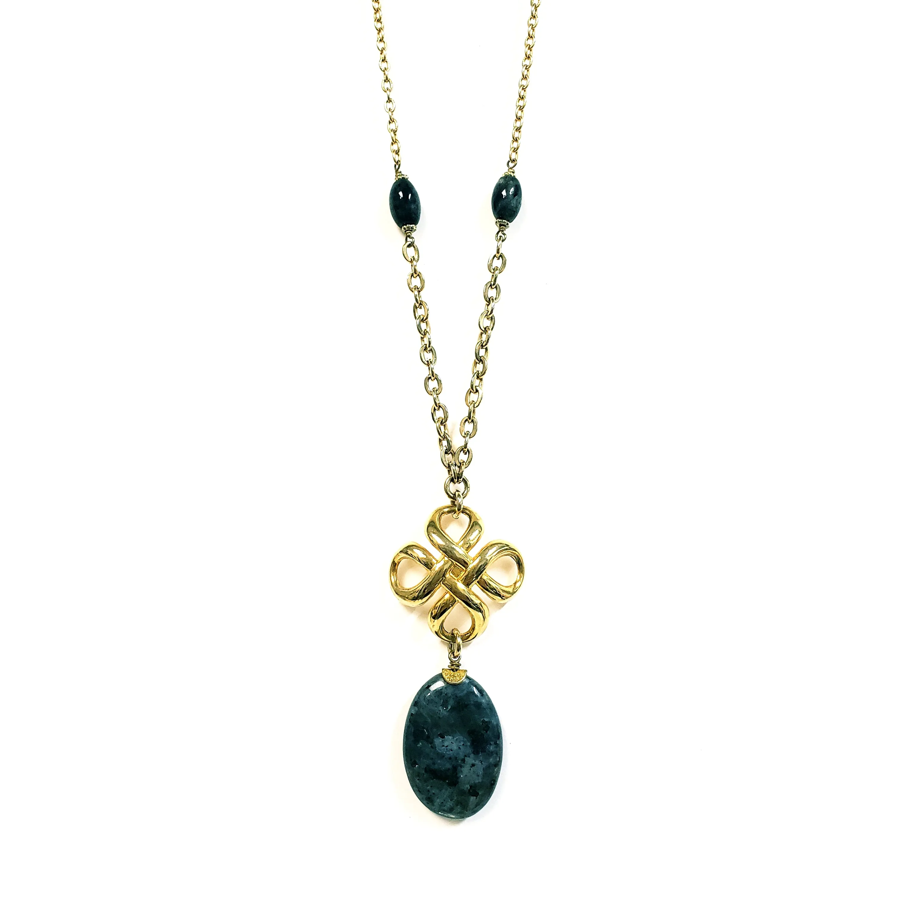 Larvikite Cross Necklace